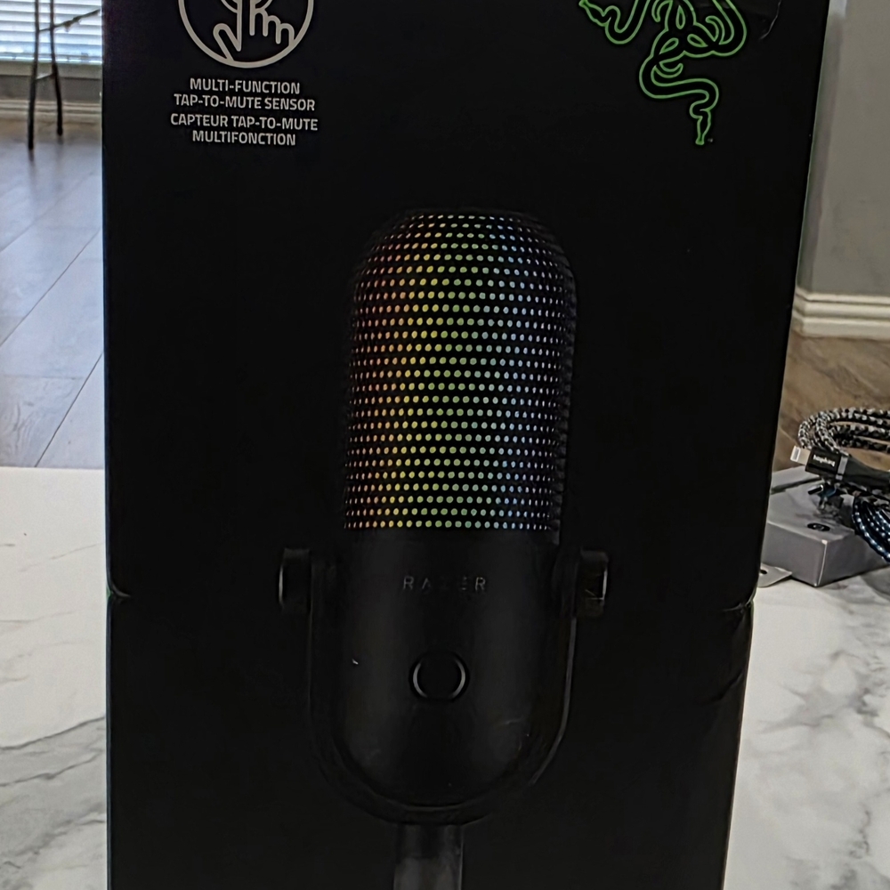 Razer Black Microphone with RGB Lighting